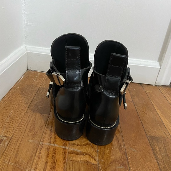 BALENCIAGA Patent Leather Buckle Cutout Boots - Picture 5 of 6